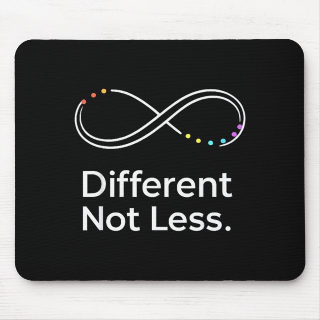 Different not less autism mom dad support  mouse pad (Front)