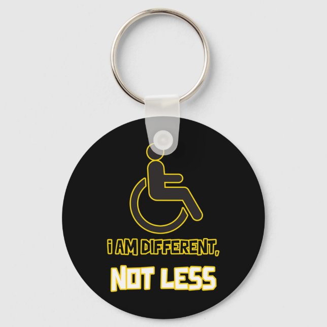 different not less person with disability wheelcha key ring (Front)