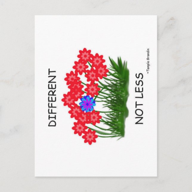 Different Not Less Postcard (Front)