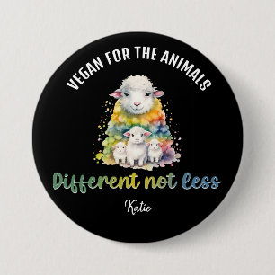 Different Not Less Vegan for the Animals 7.5 Cm Round Badge