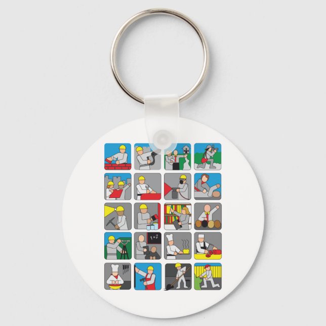 Different Occupations Key Ring (Front)