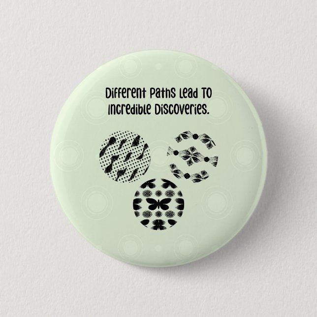 Different Paths Lead Incredible Discoveries 6 Cm Round Badge (Front)