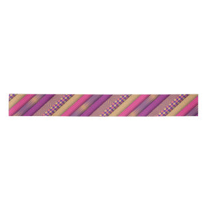 Different patterns pink colours satin ribbon