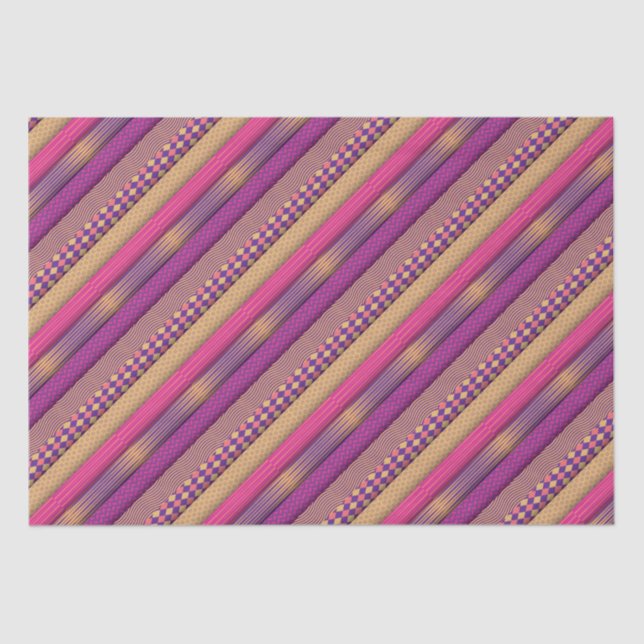 Different patterns pink colours  tissue paper (Front)