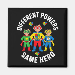 Different Powers Same Hero Autism Awareness Super Magnet