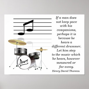 Different quote -Thoreau quote art print