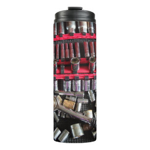 Different sockets in a tool drawer thermal tumbler