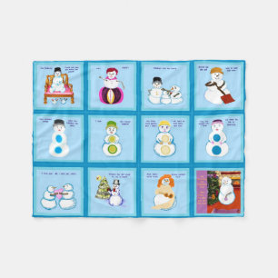 Different Strokes For Different Snow Folks squares Fleece Blanket