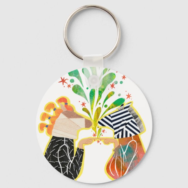 Different & Together Colourful Character Key Ring (Front)
