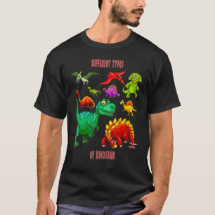 Different Types Of Dinosaurs Prehistoric Animals H T-Shirt