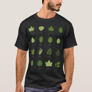 Different Types Of Tree Leaves Leaf Botanical T-Shirt