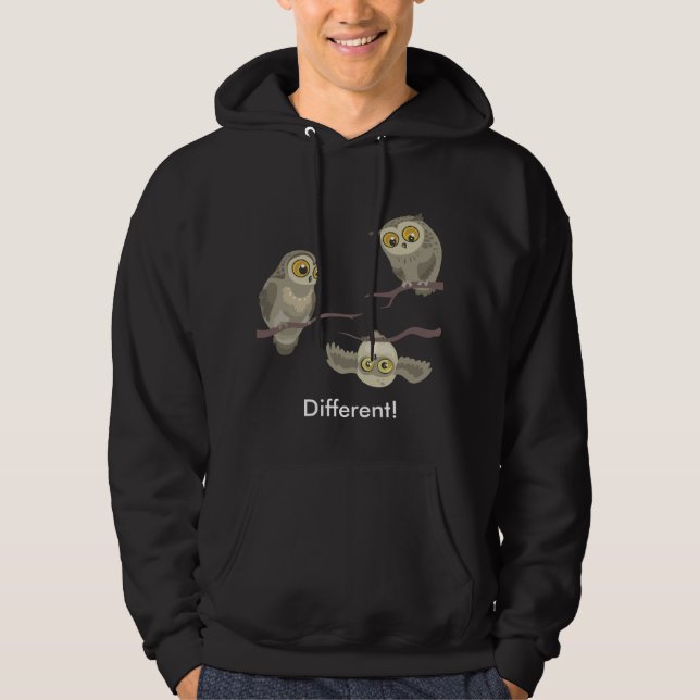 Different! Upside Down Owl hoodie (Front)