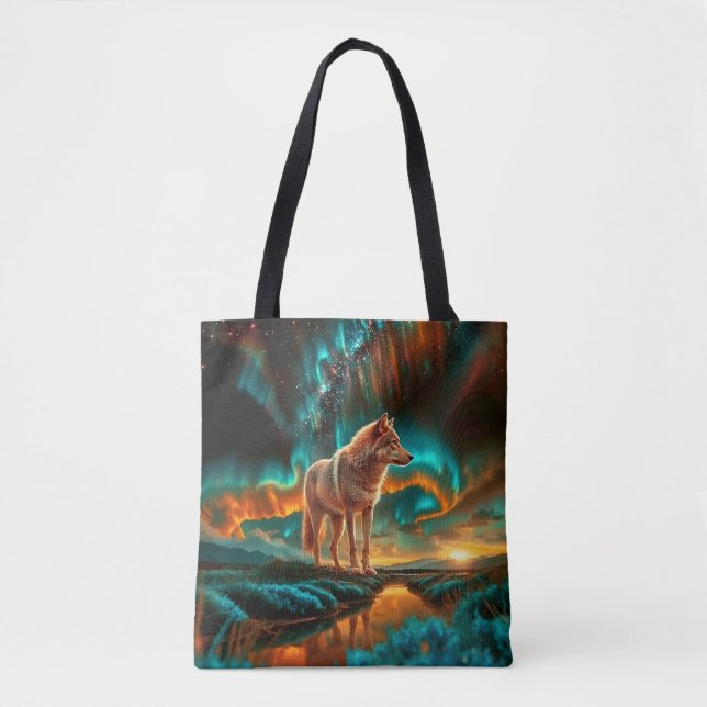 Different Wolf Design on Each Side Tote Bag (Front)
