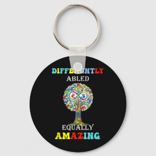 Differently Abled Equally Amazing Design Autism Aw Key Ring
