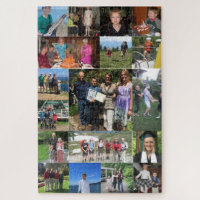 Difficult 18 Family Photo Collage Jigsaw Puzzle