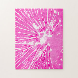 Difficult Abstract Pink Hollyhock Flower Puzzle