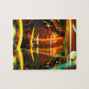 Difficult Amber, Green, Yellow Holographic Puzzle