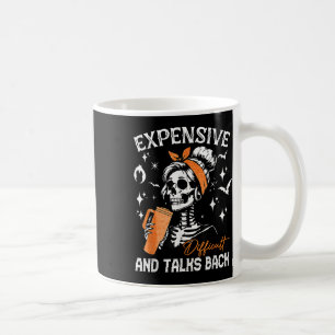 Difficult & Talks Back Halloween Mama Skeleton Coffee Mug