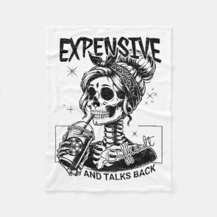 Difficult And Talks Back Mothers Day 2 Fleece Blanket