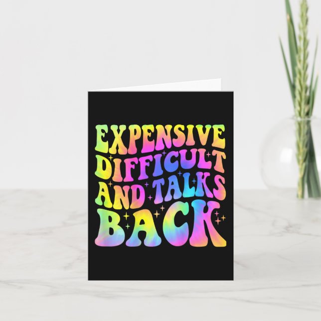 Difficult And Talks Back Mothers Day Mum Life  Card (Front)