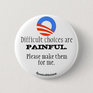 Difficult choices are PAINFUL 6 Cm Round Badge