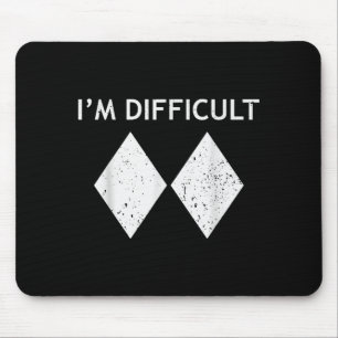 Difficult cool skiing stuff for men ski snowboard mouse pad