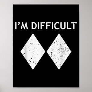 Difficult cool skiing stuff for men ski snowboard poster
