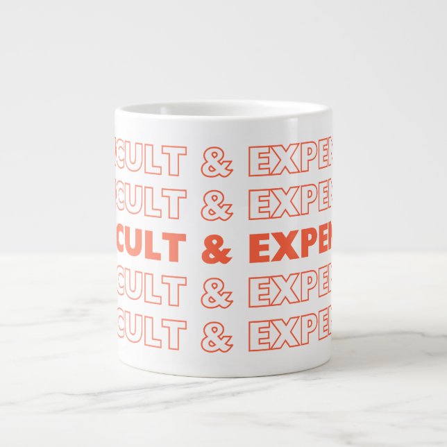 DIFFICULT & EXPENSIVE EXTRA LARGE MUG FOR COFFEE  (Front)