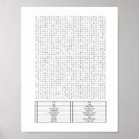 Difficult Giant Word Search Puzzle PC Parts Theme