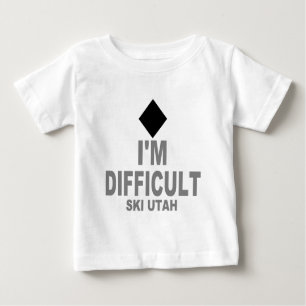 Difficult Ski Utah Baby T-Shirt
