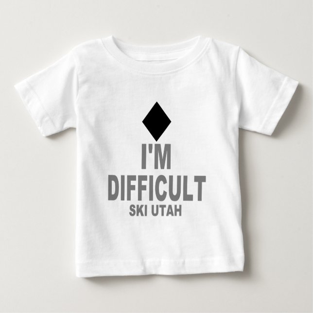 Difficult Ski Utah Baby T-Shirt (Front)
