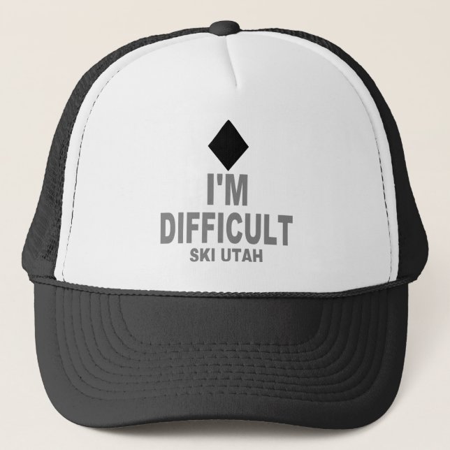 Difficult Ski Utah Trucker Hat (Front)
