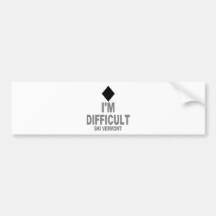 Difficult_Ski_VERMONT Bumper Sticker