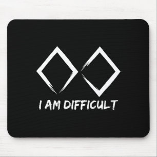 Difficult skiing fun black diamonds mountains mouse pad