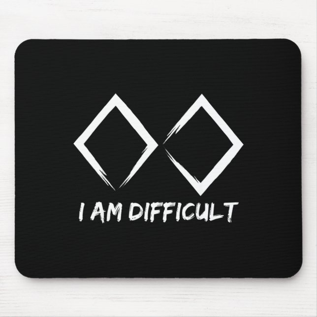 Difficult skiing fun black diamonds mountains mouse pad (Front)