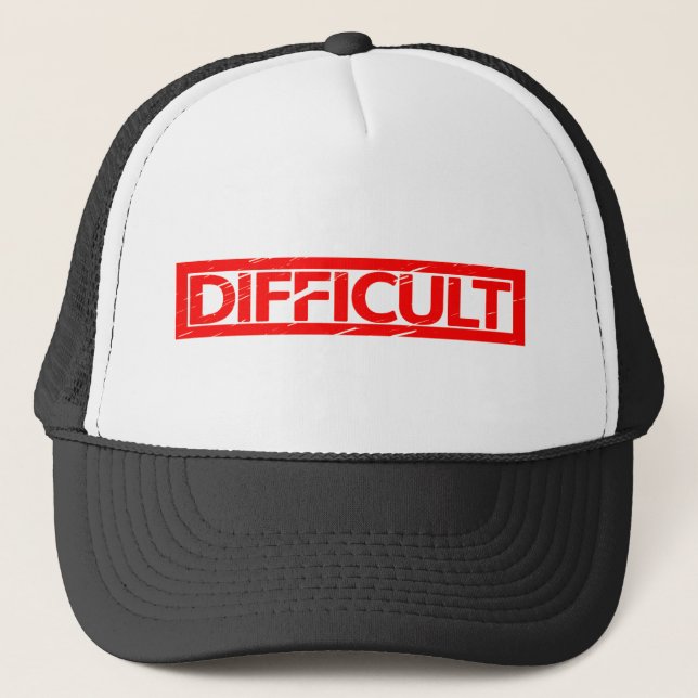 Difficult Stamp Trucker Hat (Front)