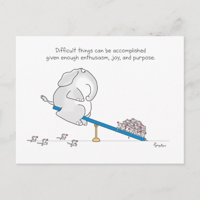 DIFFICULT THINGS POSTCARD (Front)