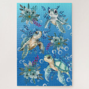 Difficult Whimsical Sea Turtle Jigsaw Puzzle