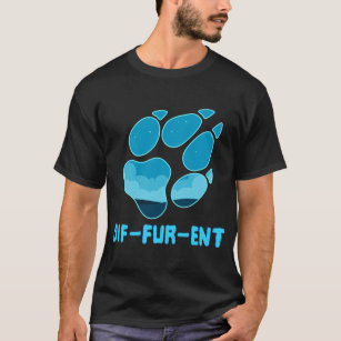 Diffurent Paw Print Furry Fursona T-Shirt