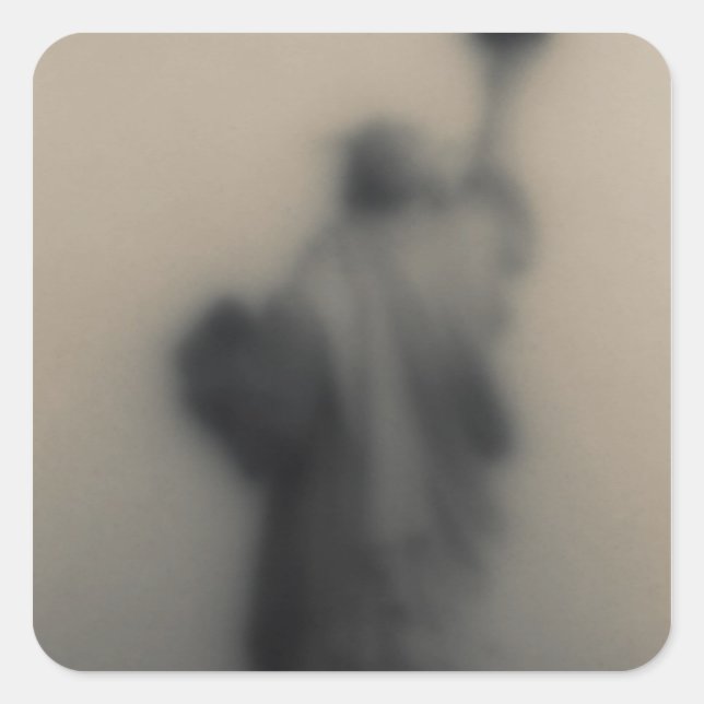 Diffused image of the Statue of Liberty Square Sticker (Front)