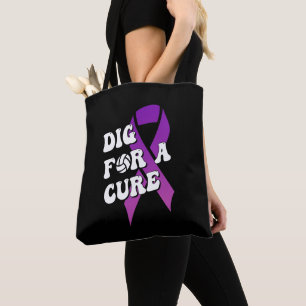 Dig For A Cure, Breast Cancer Awareness Volleyball Tote Bag
