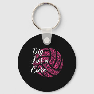 Dig For A Cure Breast Cancer Awareness Volleybyll Key Ring