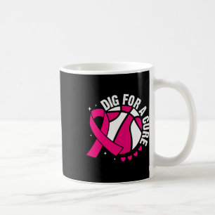 Dig For A Cure Sketll Pink Breast Cancer Awareness Coffee Mug