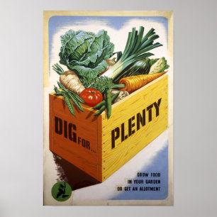 Dig For Plenty - Fruit and Veg Poster