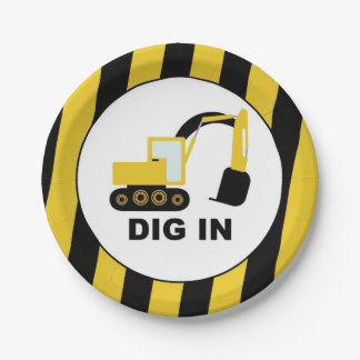 Dig In Children's Birthday Paper Plate