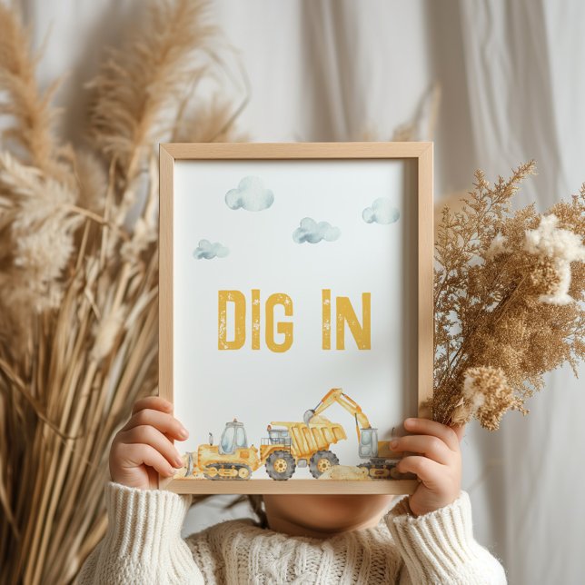 Dig In Construction Theme Birthday Buffet Poster (Creator Uploaded)