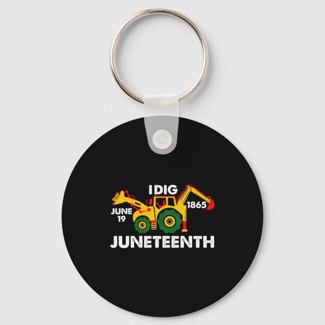Dig juneteenth fists tractor 19th 1865 key ring (Front)