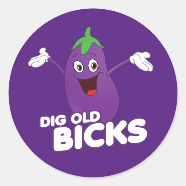 DIG OLD BICKS  T-Shirt Classic Round Sticker (Front)