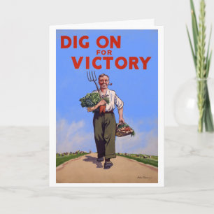 Dig on for Victory Vintage Greeting Card