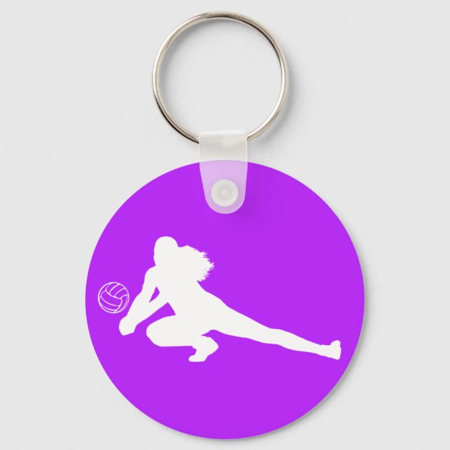 Dig Silhouette Keychain Purple (Front)